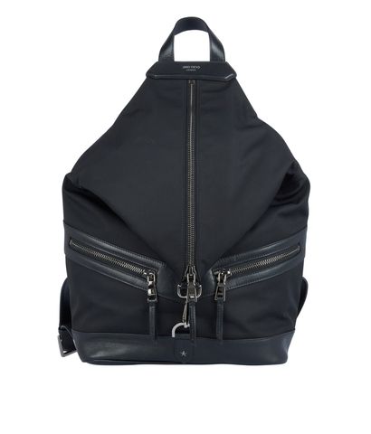 Fitzroy Backpack, &pound;250, Handbags, Black, Leather/Nylon (Polymer), Front view